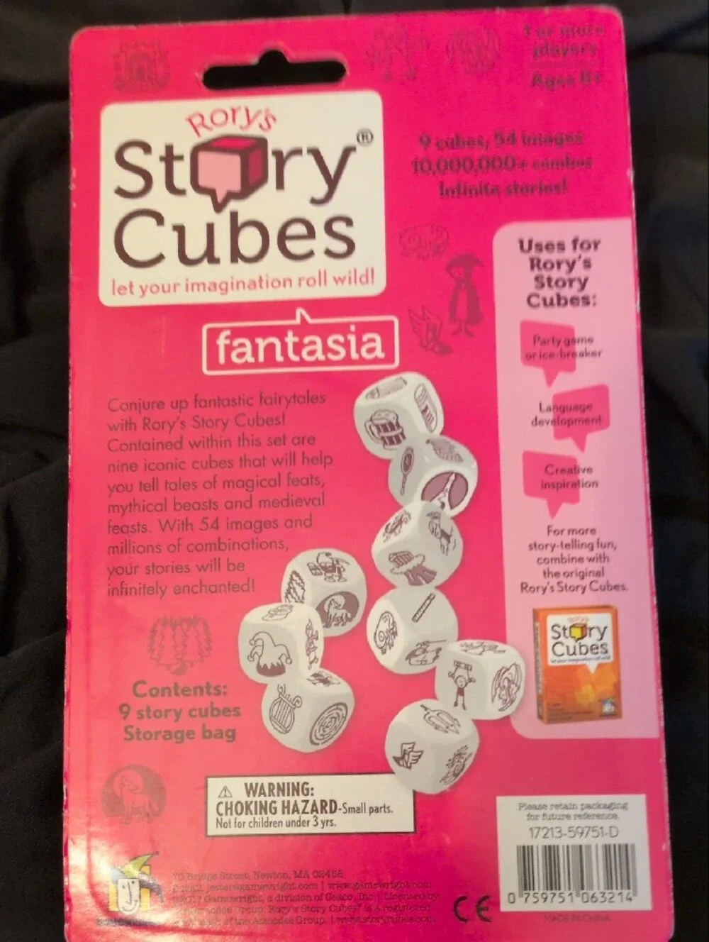 Fantasia - Pink Story Dice Game for Kids & Families